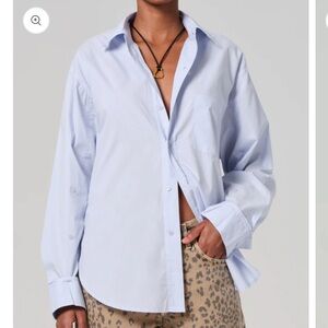 Citizens of Humanity Kayla Shirt – Oxford Blue – Relaxed Button Down – Size S